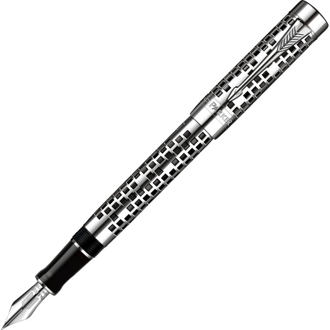 Перьевая ручка PARKER DUOFOLD SENIOR СЕРЕБРИСТО-ЧЕРНАЯ F 1878415